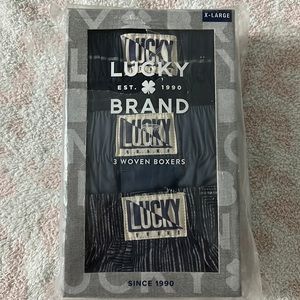 Lucky Brand 3 woven Boxers NWT XL